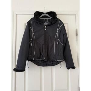 Obermeyer Ladies Thermolite Lauren with Fur Black Ski Jacket Coat size 6